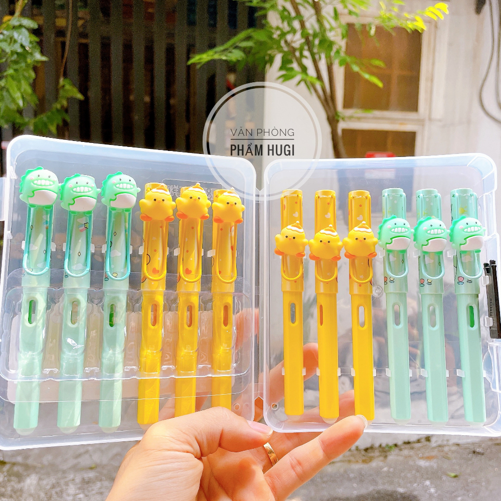 Bút Máy Tẩy Xóa Được  hình thú Mochi dễ thương ngòi êm trơn dễ viết