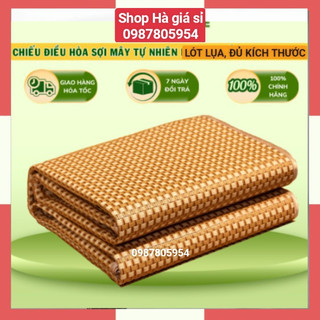 Chiếu mây điều hòa lót lụa hàng cao cấp, chiếu điều hòa gấp gọn tiện lợi chất liệu sợi mây tự nhiên