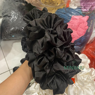 (Sỉ 10 sợi) Dây cột tóc vải siêu rẻ, Đồ buộc tóc Scrunchie trơn, nhiều màu vải phi bóng lụa satin