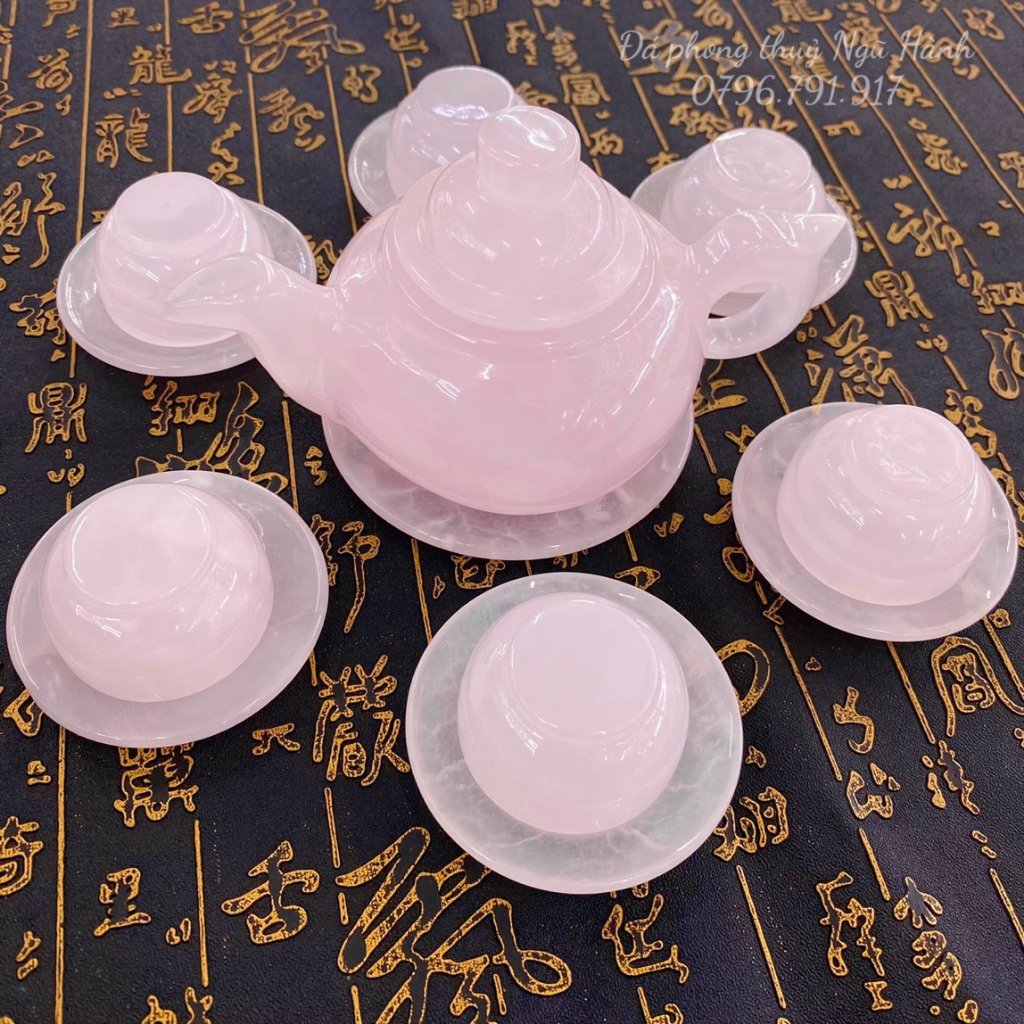 Bộ ấm chén , ấm trà đá ngọc hoàng long & đá ngọc Onyx - tự nhiên có kiểm định