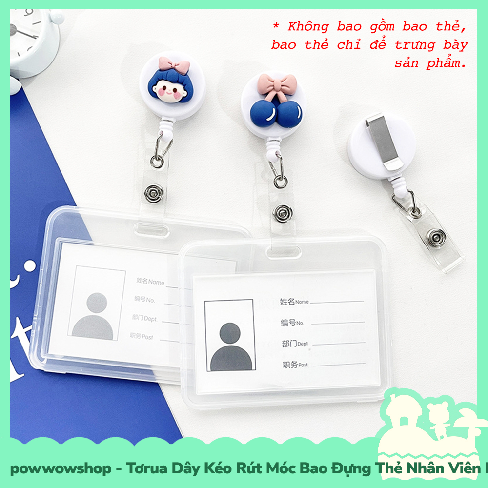 [Sẵn VN - Hỏa Tốc] Tơrua Dây Kéo Rút 60cm Móc Bao Đựng Thẻ Nhân Viên Phong Cách Life Items Blue Đáng Yêu