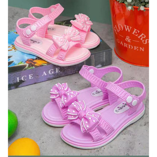 SANDAL CHO BÉ GÁI QUAI GẮN NƠ SIÊU MỀM ( NƠ CHẤM BI ĐẾ MỀM)