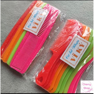 🪮Set 10 Lược Rẻ Vỹ Ký, Nhiều Màu (dài 19cm)