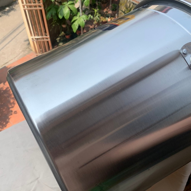 Nồi Inox Đa Năng 50 Lít - Nồi Hầm Xương Đáy 3 Lớp Có Tay Cầm