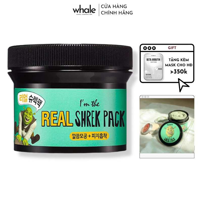 Mặt nạ tươi đất sét chiết xuất bạc hà I'm The Real Shrek Pack của Olive Young