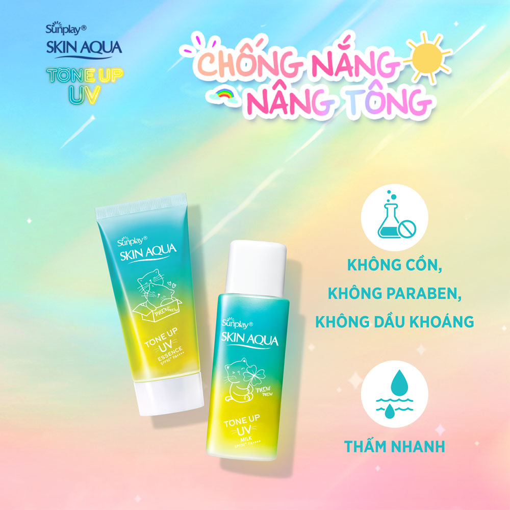 Kem chống nắng kiềm dầu Sunplay Skin Aqua Tone Up UV Milk 50g