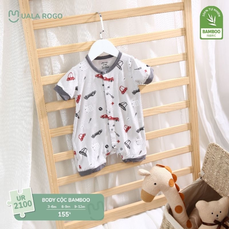 Body cộc tay cho bé, bodysuit ualarogo chất bamboo cực mát