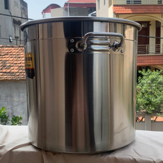 Nồi inox đáy dày 20 lít - nồi luộc gà inox 304 cao cấp