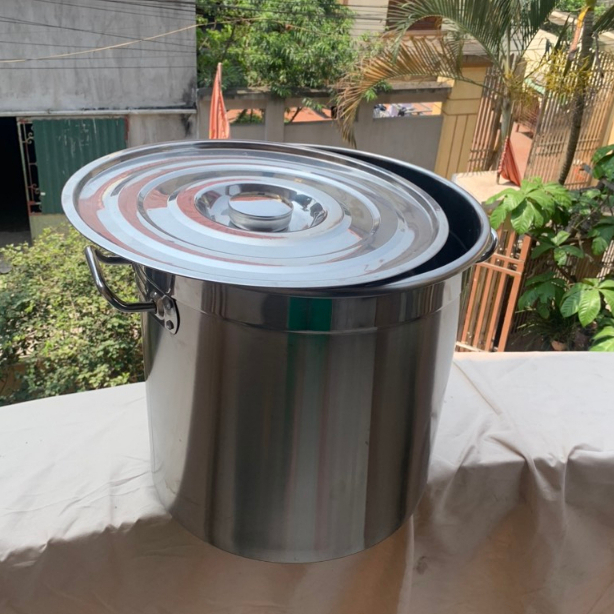 Nồi Inox Đáy Dày 20 Lít - Nồi Luộc Gà Inox 304 Cao Cấp