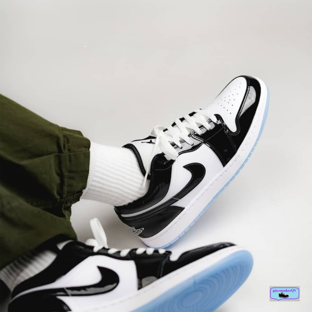 Giày Air Jordan 1 Low Dark Concord, giày thể thao Jordan 1 thấp cổ đen bóng dành cho nam nữ, full box, free ship