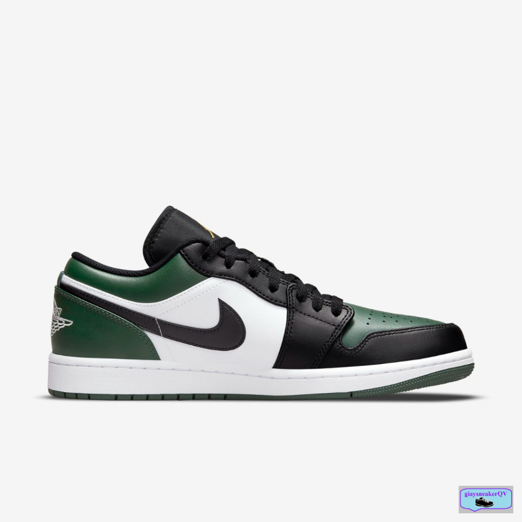 Giày Jordan 1 Green Toe, giày Jordan cổ thấp xanh đen cá tính dành cho nam nữ, fulloption, freeship