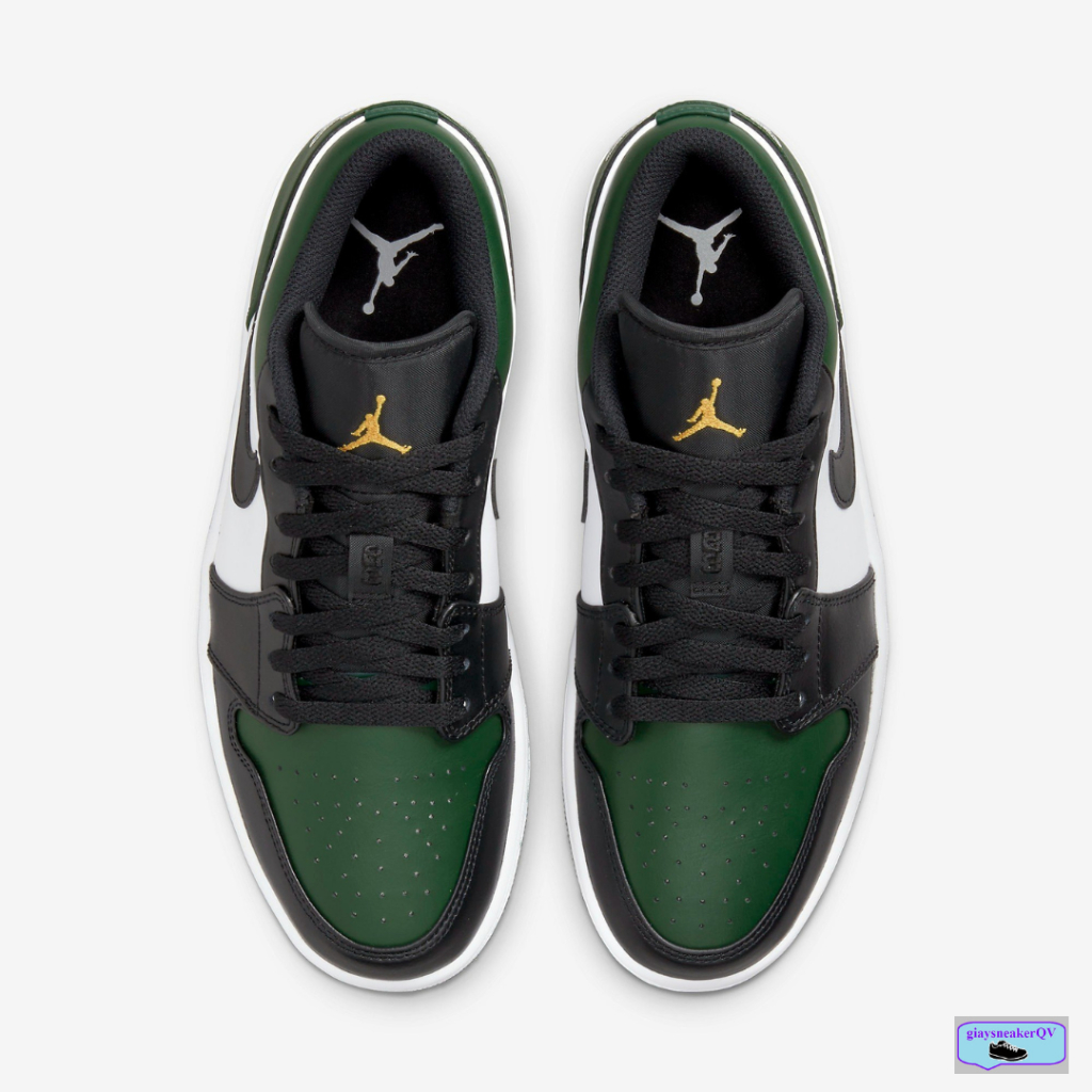 Giày Jordan 1 Green Toe, giày Jordan cổ thấp xanh đen cá tính dành cho nam nữ, fulloption, freeship