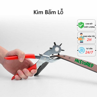 Kìm Bấm Lỗ Dây Nịt, Bấm Dây Da Đồng Hồ,Thắt Lưng, Giày Dép, Bìa Cứng... Loại 6 Size 6 Lỗ Giá Rẻ