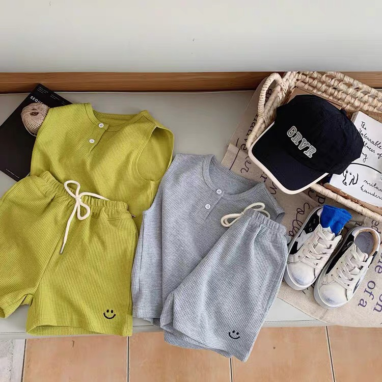 Bộ Sát Nách HQ Cho Bé Trai Và Bé Gái, Bộ Ba Lỗ Trẻ Em Chất Thun Tổ Ong Heri Kids