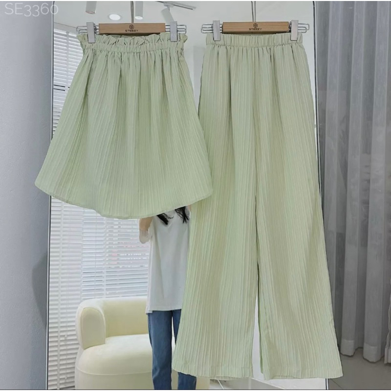 SET ÁO CHUN QUÂY GÂN TĂM KÈM QUẦN 2 LỚP ỐNG SUÔNG LOẠI 1 ĐI BIỂN ĐI CHƠI SIÊU XINH