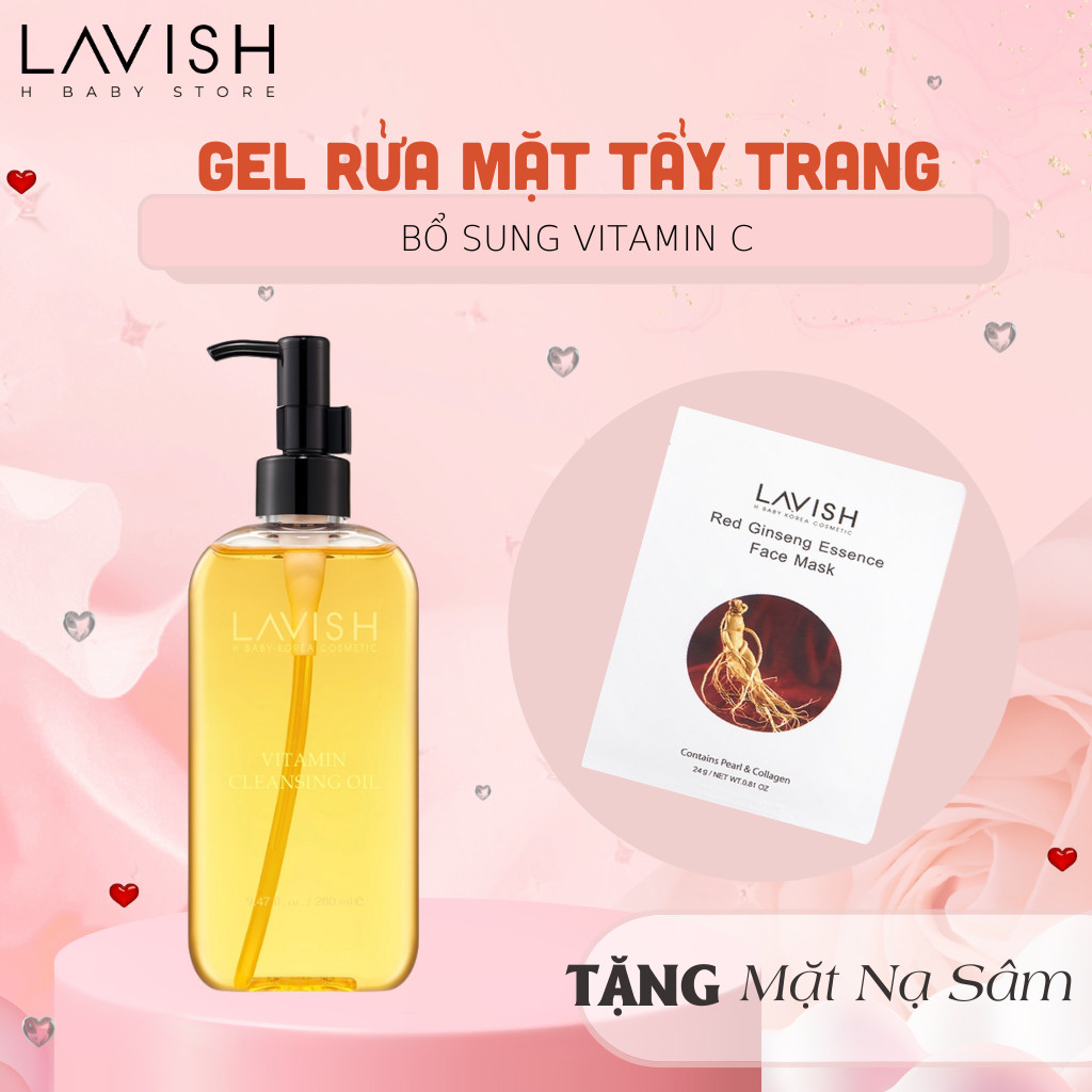 Sữa rửa mặt kèm Tẩy trang bổ sung Vitamin C - Lavish H Baby