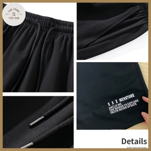 Quần Đùi Ống Rộng, Quần Short Co Giãn Thoải Mái Mặc Thương ngày Ở Nhà, Thể Thao Mát Mẻ, Hai Màu Đen, Xám DR02