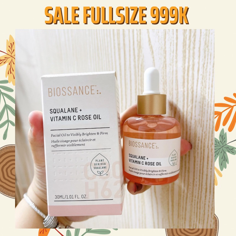 Oil dưỡng sáng da SQUALANE + Vitamin C Rose Oil