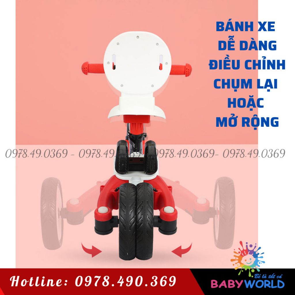 Xe Chòi Chân, Xe Đạp Ba Bánh, có cán đẩy , đa năng 4in1 - Mẫu Mới, Hàng Đẹp🌸FREESHIP🌸