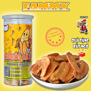 Chuối sấy giòn mè vừng 200g FAMMY loại 1 đồ ăn vặt Hà Nội vừa rẻ vừa ngon