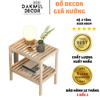 Kệ Giày 2 Tầng Gỗ Thông Nhập Khẩu Size 50cm Gỗ Thông Đăk Mil Decor