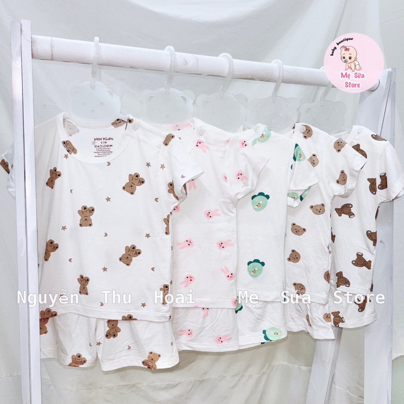 Bộ Cộc Tay HNkids chất peptit sợi tre cho bé