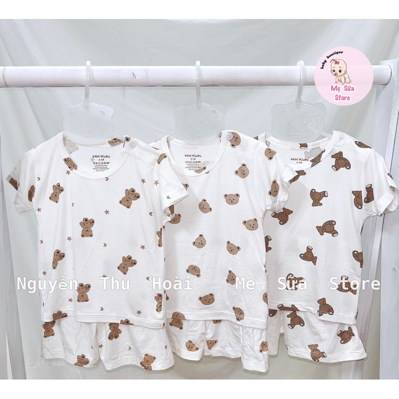 Bộ Cộc Tay HNkids chất peptit sợi tre cho bé