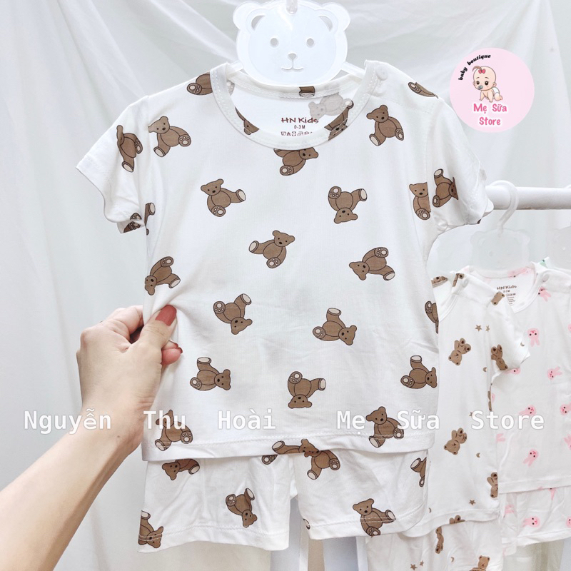 Bộ Cộc Tay HNkids chất peptit sợi tre cho bé