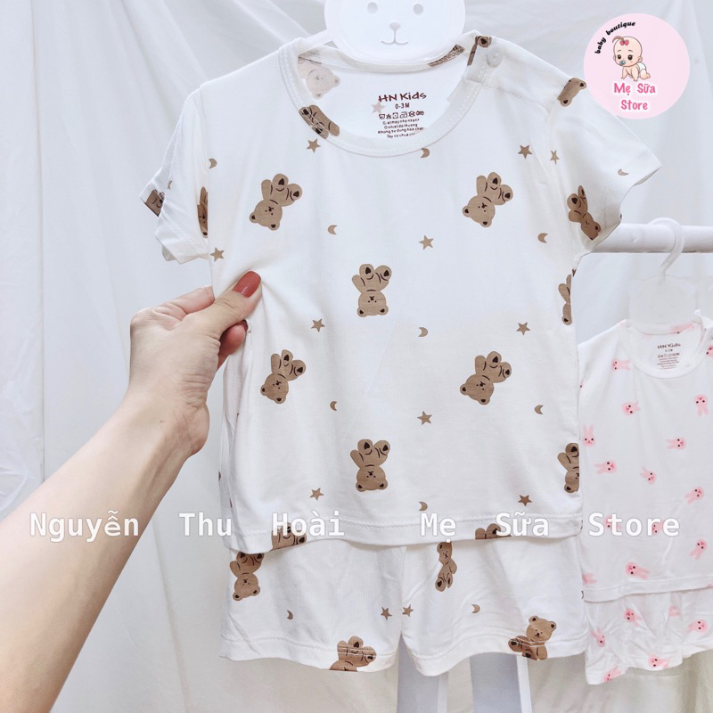 Bộ Cộc Tay HNkids chất peptit sợi tre cho bé