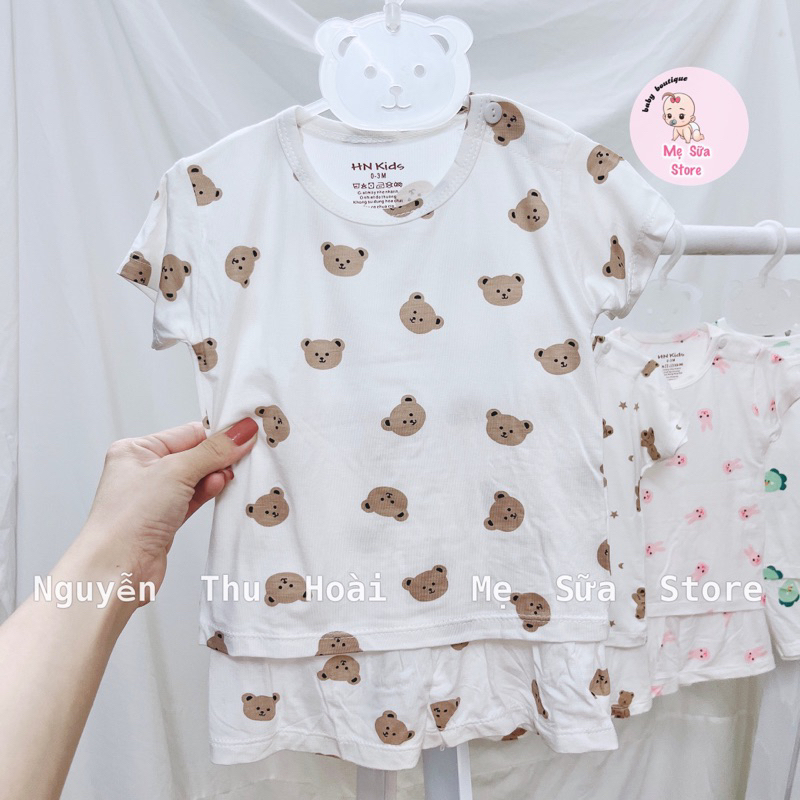 Bộ Cộc Tay HNkids chất peptit sợi tre cho bé