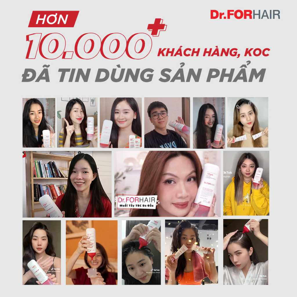 Muối tẩy tế bào chết da đầu, giúp giảm gàu, giảm rụng và hỗ trợ mọc tóc Dr.FORHAIR Sea Salt Scaler 50g