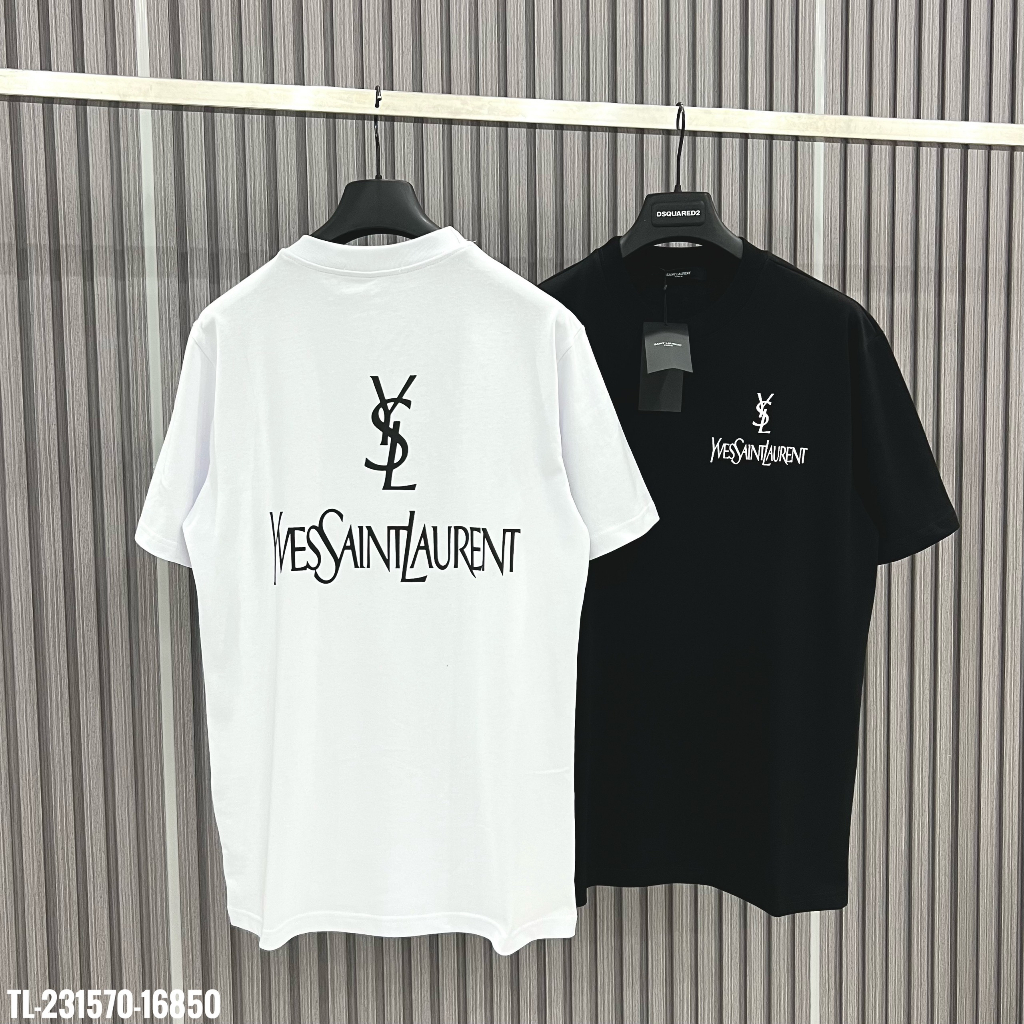 🔥Hot🔥Áo thun Saint Laurent thêu chữ thiết kế hot trend Nam nữ New 2023