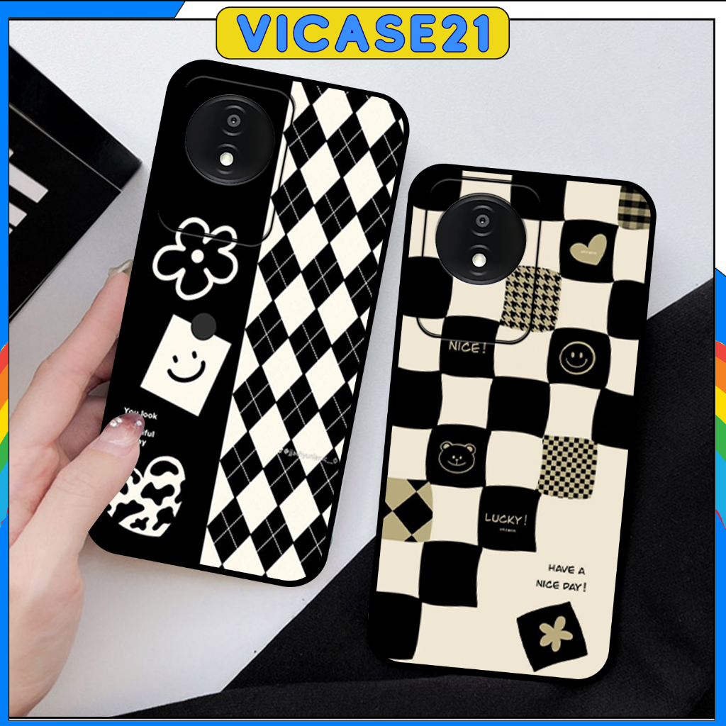Ốp Điện Thoại Vivo Y02 thương hiệu cao cấp, caro, thời trang