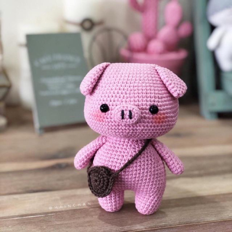 Thú bông chân ngắn len handmade