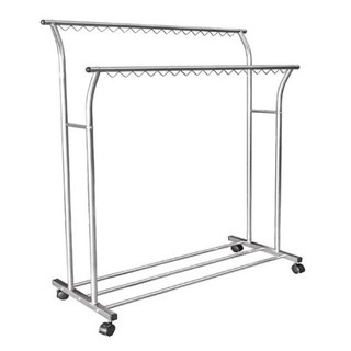Giàn giá phơi quần áo xuân hòa khung inox có bánh xe di chuyển ZA-09-01