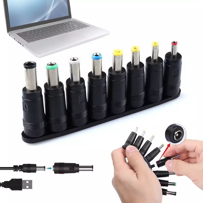 Bộ 8 đầu sạc chuyển đổi đa năng tiện lợi dành cho máy tính xách tay