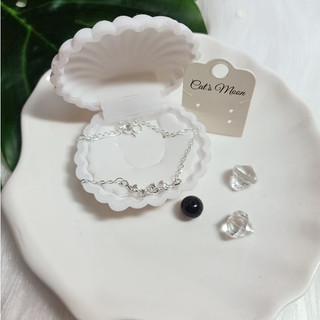 Vòng tay/Lắc tay bạc S925 hình lá bạch quả Cat's Moon phong cách Hàn Quốc