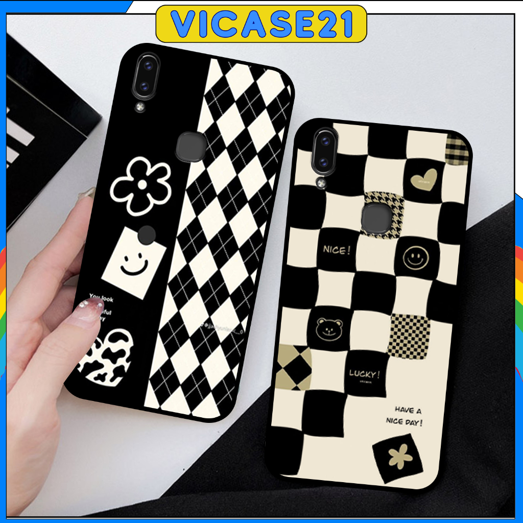 Ốp Điện Thoại Vivo V9/ Vivo Y11 thương hiệu cao cấp, caro, thời trang