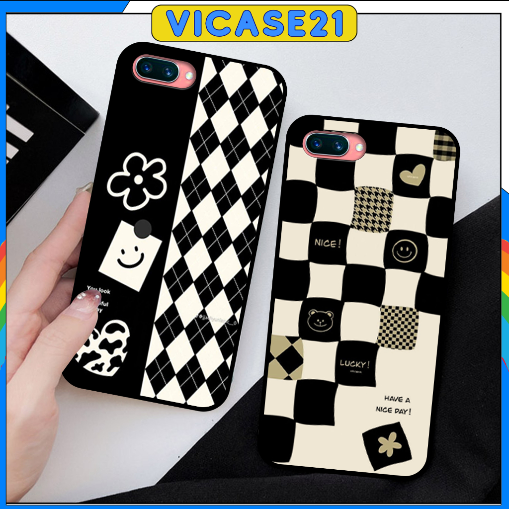 Ốp Lưng Oppo A3S/ A1k thương hiệu cao cấp, caro, thời trang