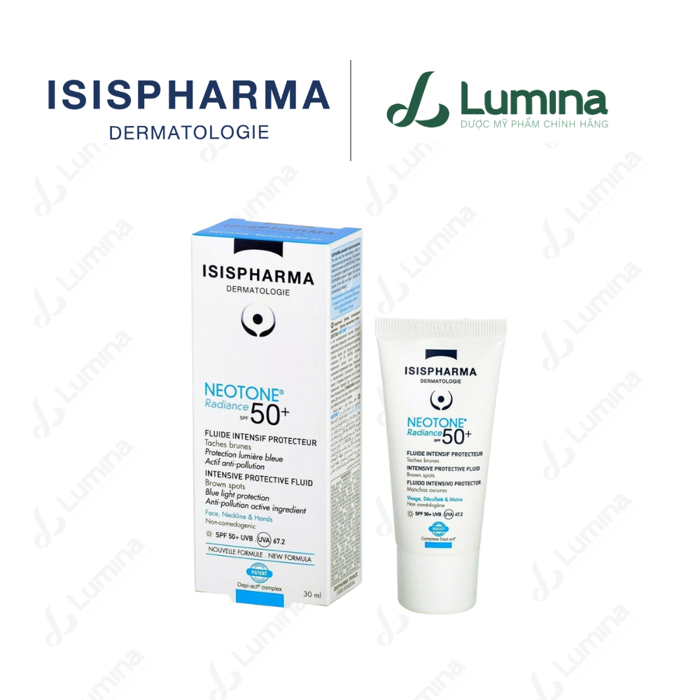 Kem dưỡng trắng da, giảm nám, chống nắng Isis Pharma Neotone Radiance SPF50+ 30ml ( Màu trắng )