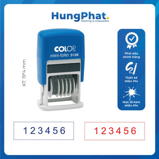 Con dấu xoay ngày tháng năm tự động, có kèm mực sẵn đóng trên giấy và mọi chất liệu, chữ cao 3mm