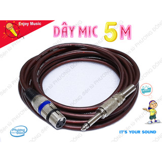 Dây Micro 5M chất liệu bằng đồng tín hiệu âm thanh chất lượng tốt