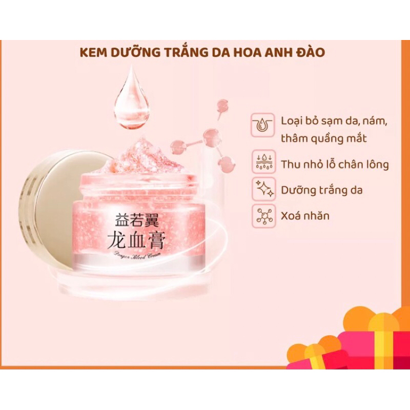 Kem Huyết rồng hoa anh đào 🌸 loại  bỏ da xạm nám thâm quồng mắt và nếp nhăn