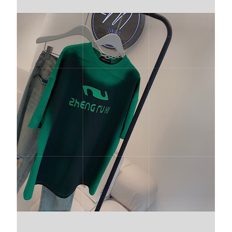 Áo phông loang phối màu form rộng giấu quần hàng QCCC