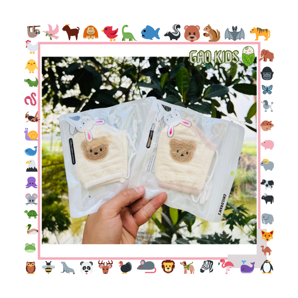Khẩu trang vải cao cấp cho bé,khẩu trang xô giấy cho trẻ từ 0-5 tháng tuổi 11 Mẫu cho các mẹ thoải mái lựa chọn