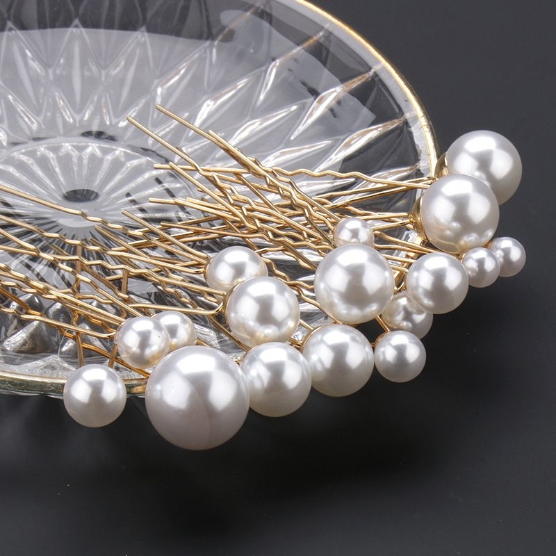 Sét 18 trâm cài hạt tạo kiểu tóc cô dâu