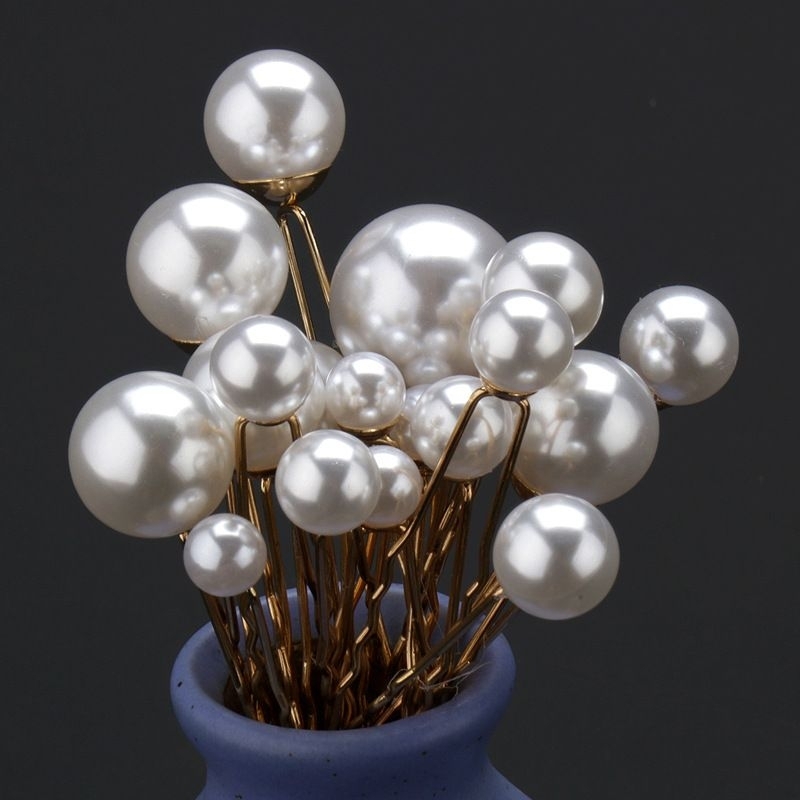 Sét 18 trâm cài hạt tạo kiểu tóc cô dâu