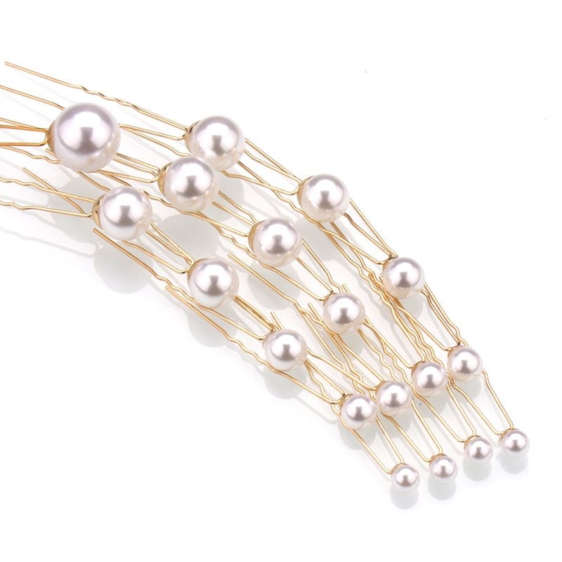 Sét 18 trâm cài hạt tạo kiểu tóc cô dâu