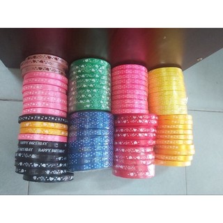 Ruy băng 1cm hoạ tiết chấm bi