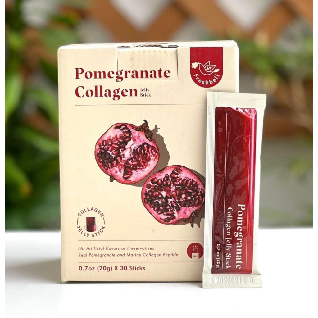 Thạch lựu Pomegranate Collagen Jelly Stick 30 x 20g của Mỹ